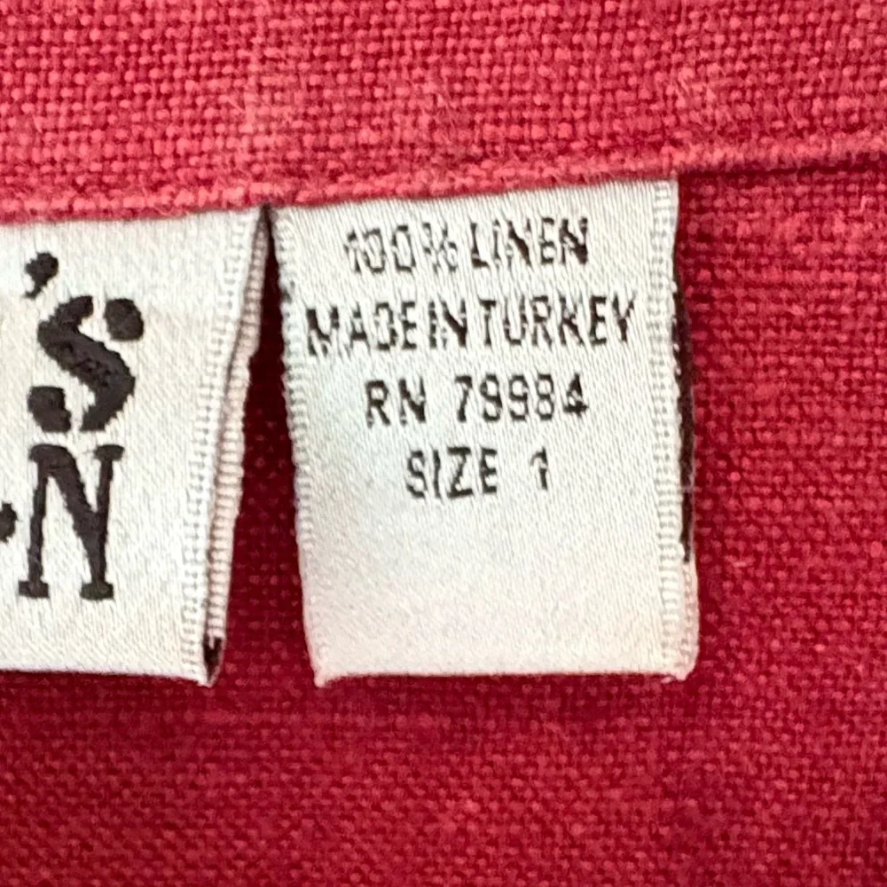 Dark Cherry Red 100% Linen Jacket with 2 patch pockets on front - Picture 8 of 13